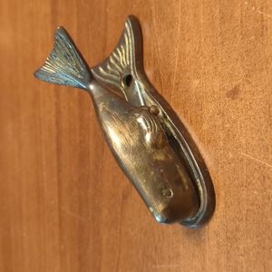 Brass whale paperclip